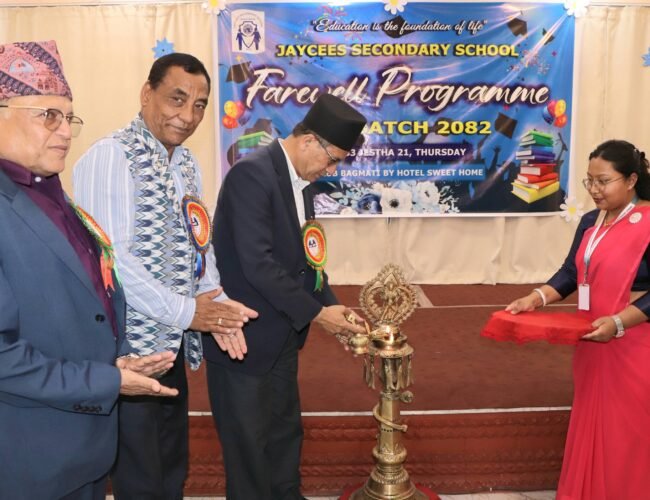 जेसिस सेकेन्डरी स्कुलमा एसईई २०८२ ब्याचलाई बिदाइ